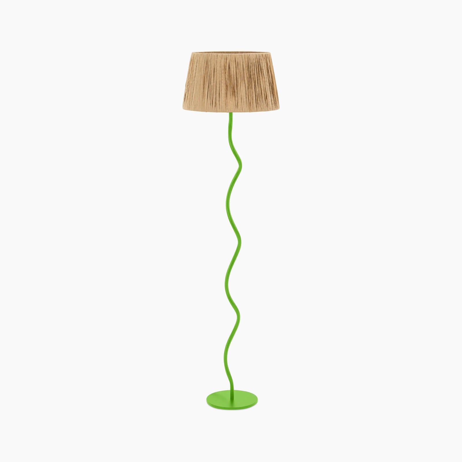 Stanmore Floor Lamp | Raffia & Verde Green