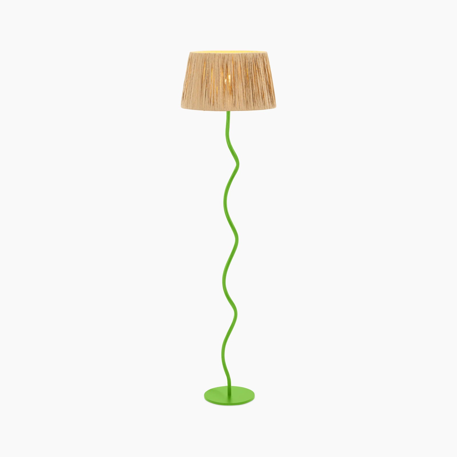 Stanmore Floor Lamp | Raffia & Verde Green