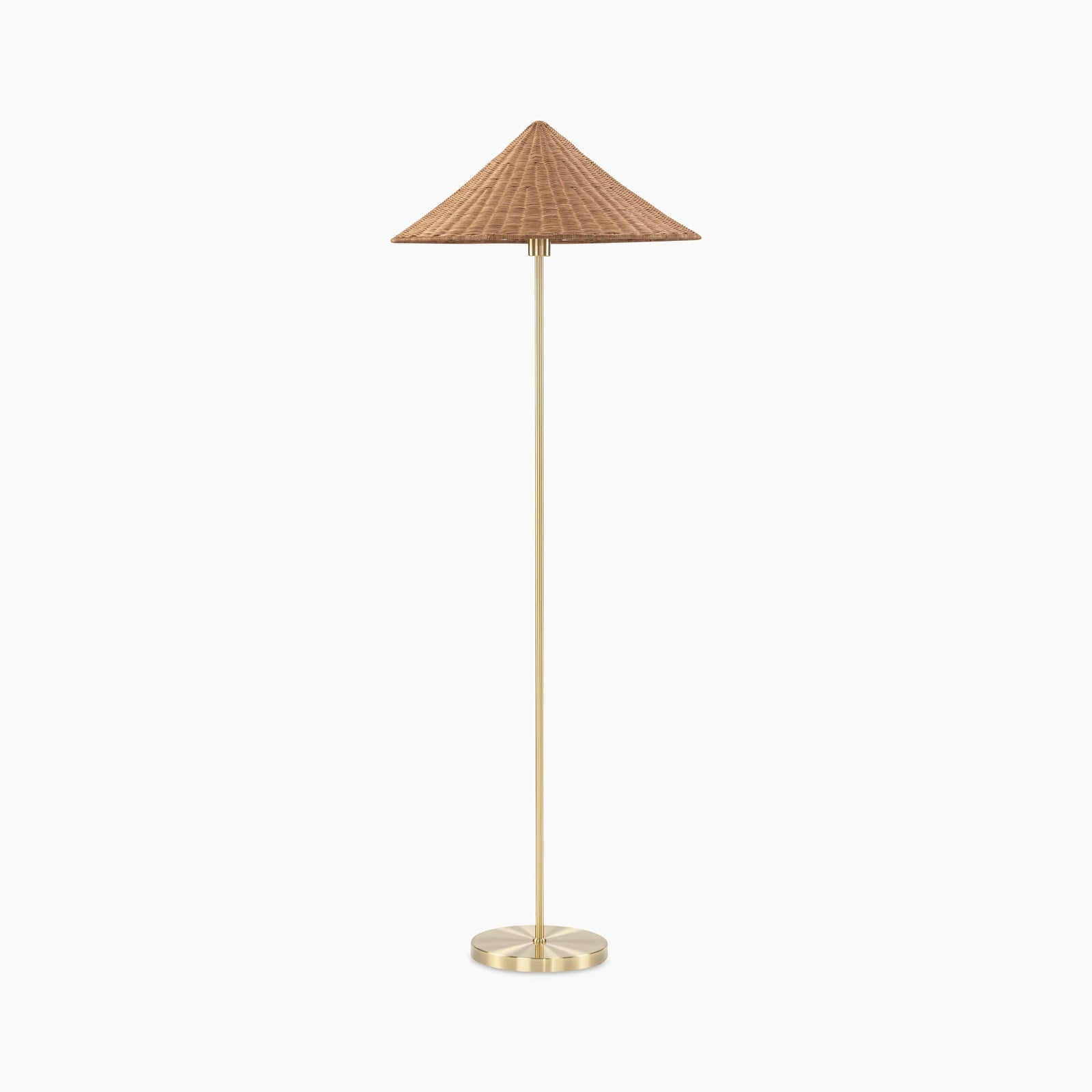 Francia Floor Lamp | Rattan & Brass