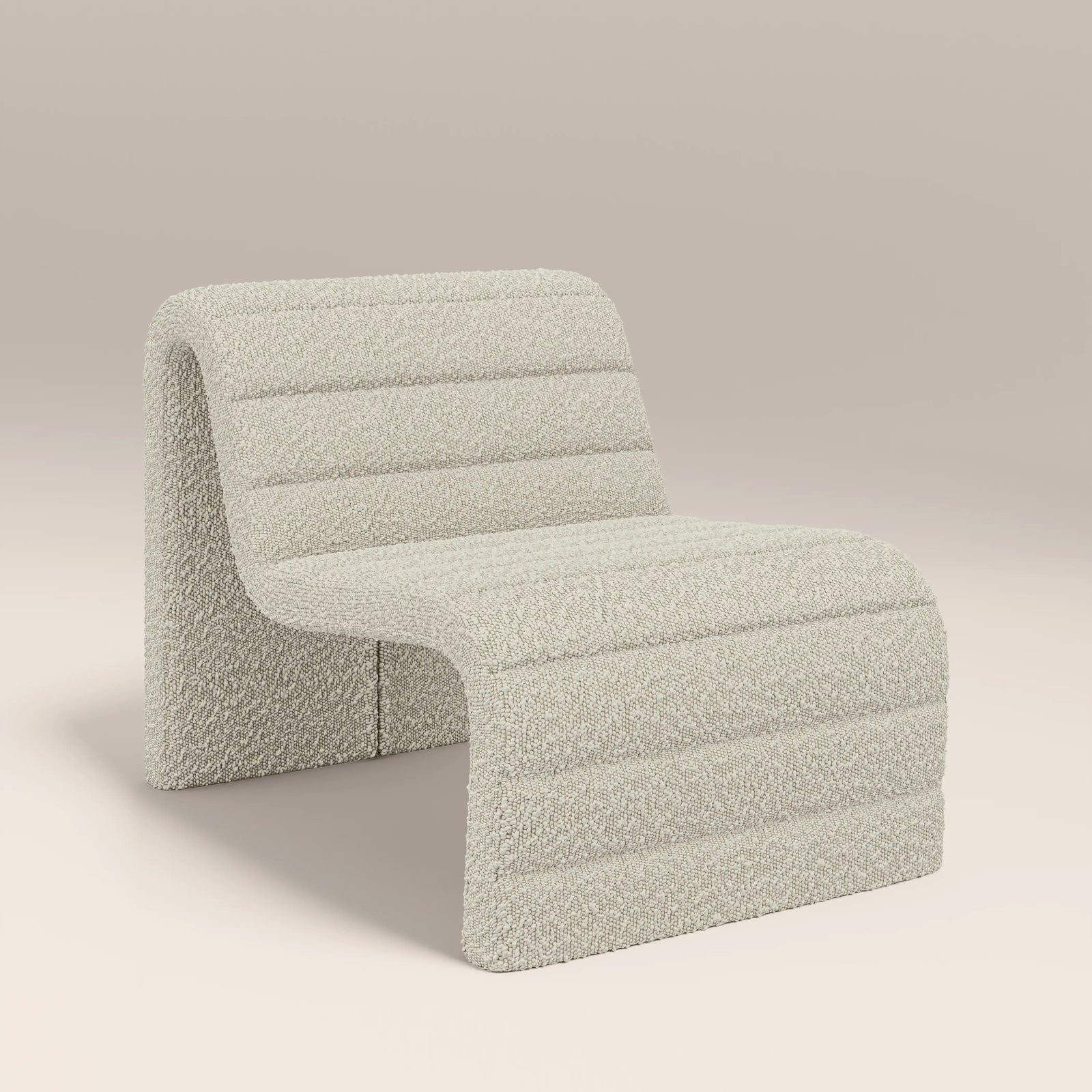 Lopez Accent Chair | Speckled Sustainable Stone Boucle