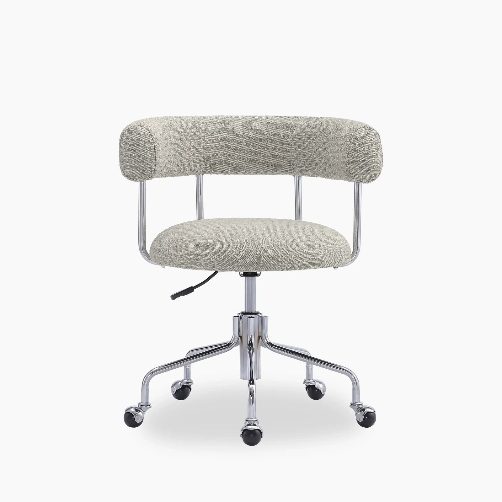 Rae Office Chair | Speckled Stone Sustainable Boucle & Chrome