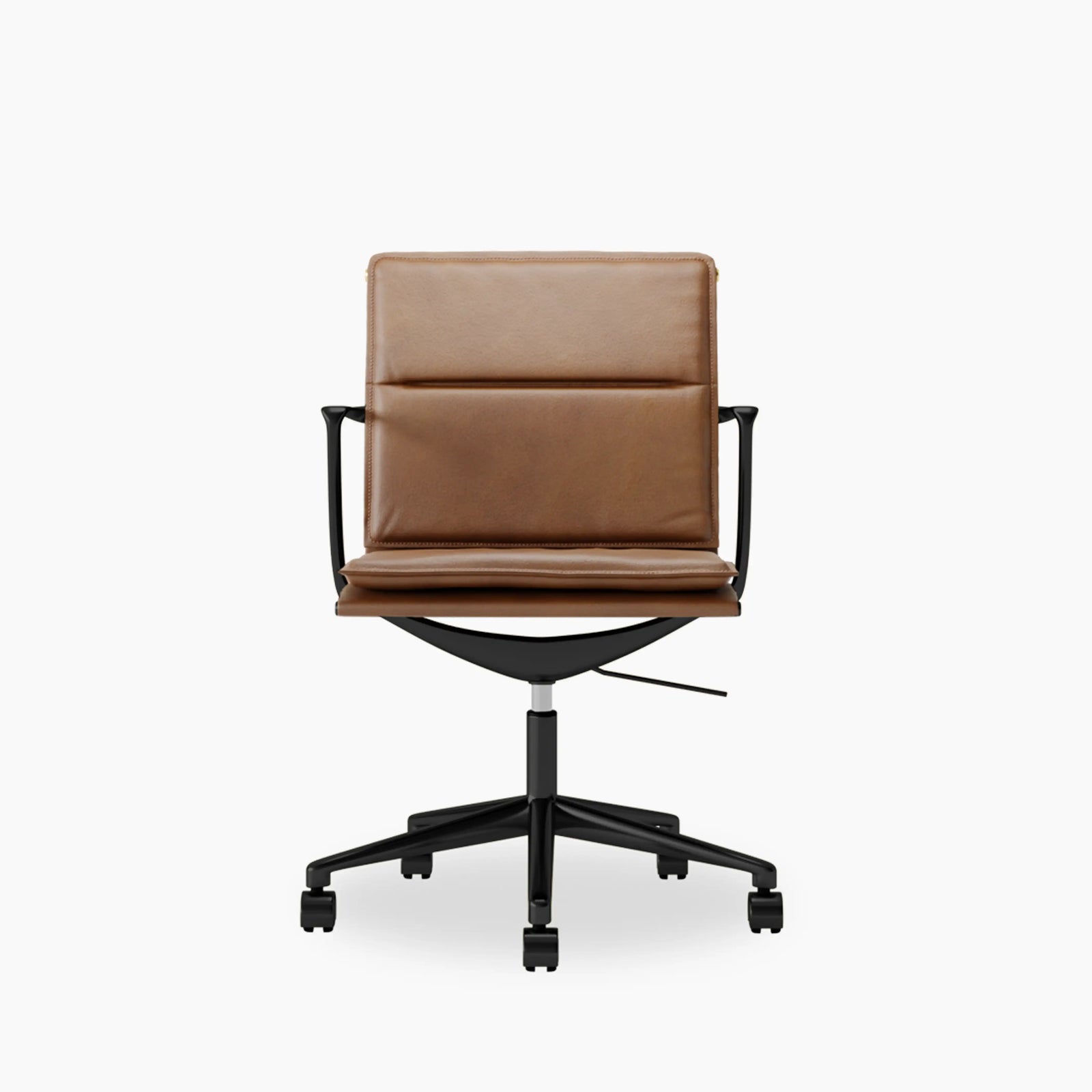 Bria Office Chair | Vintage Tan Faux Leather & Black