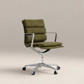 Urma Office Chair | Moss Green Sustainable Mohair Velvet & Chrome