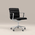 Urma Office Chair | Black Faux Leather & Chrome