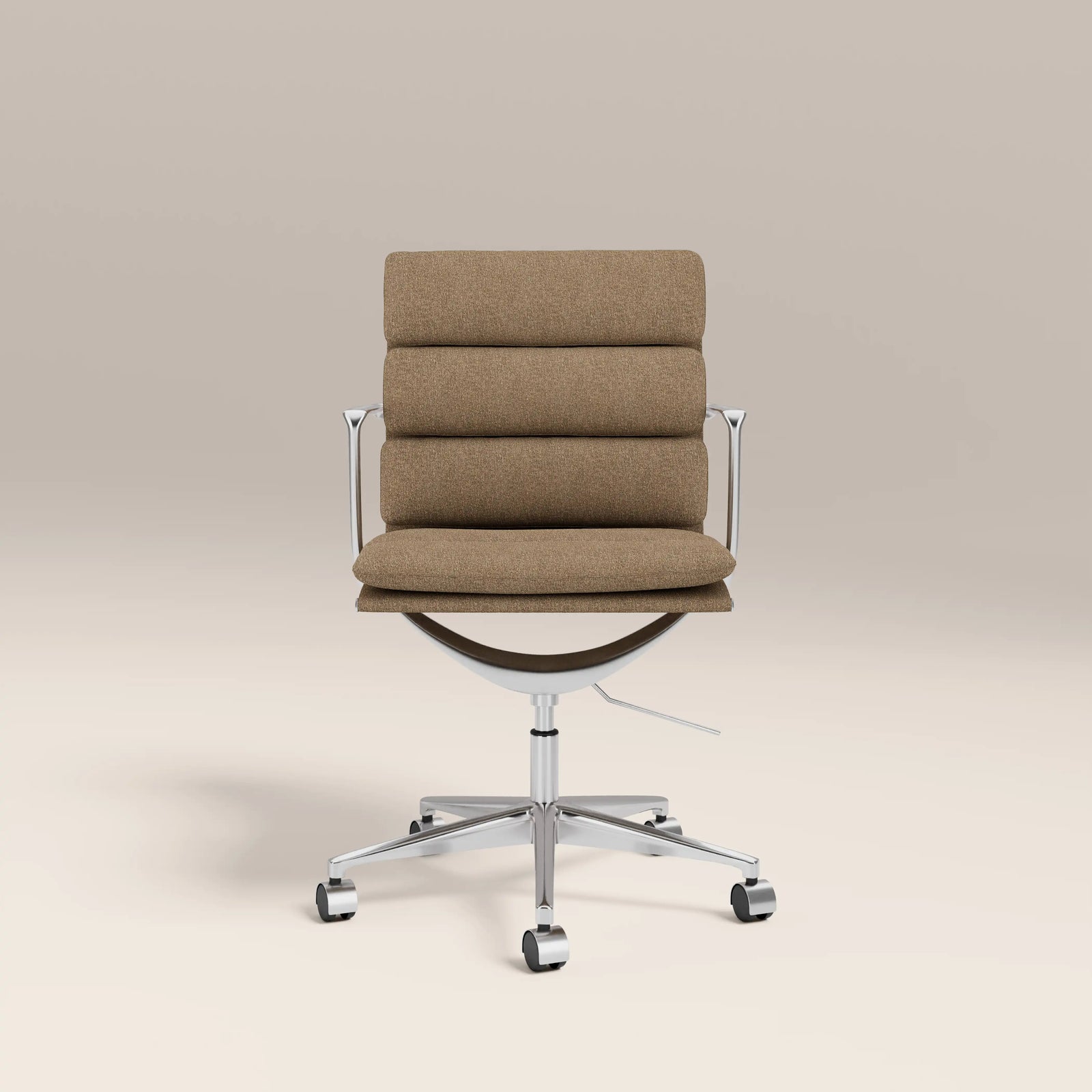 Urma Office Chair | Speckled Cappuccino Boucle & Chrome