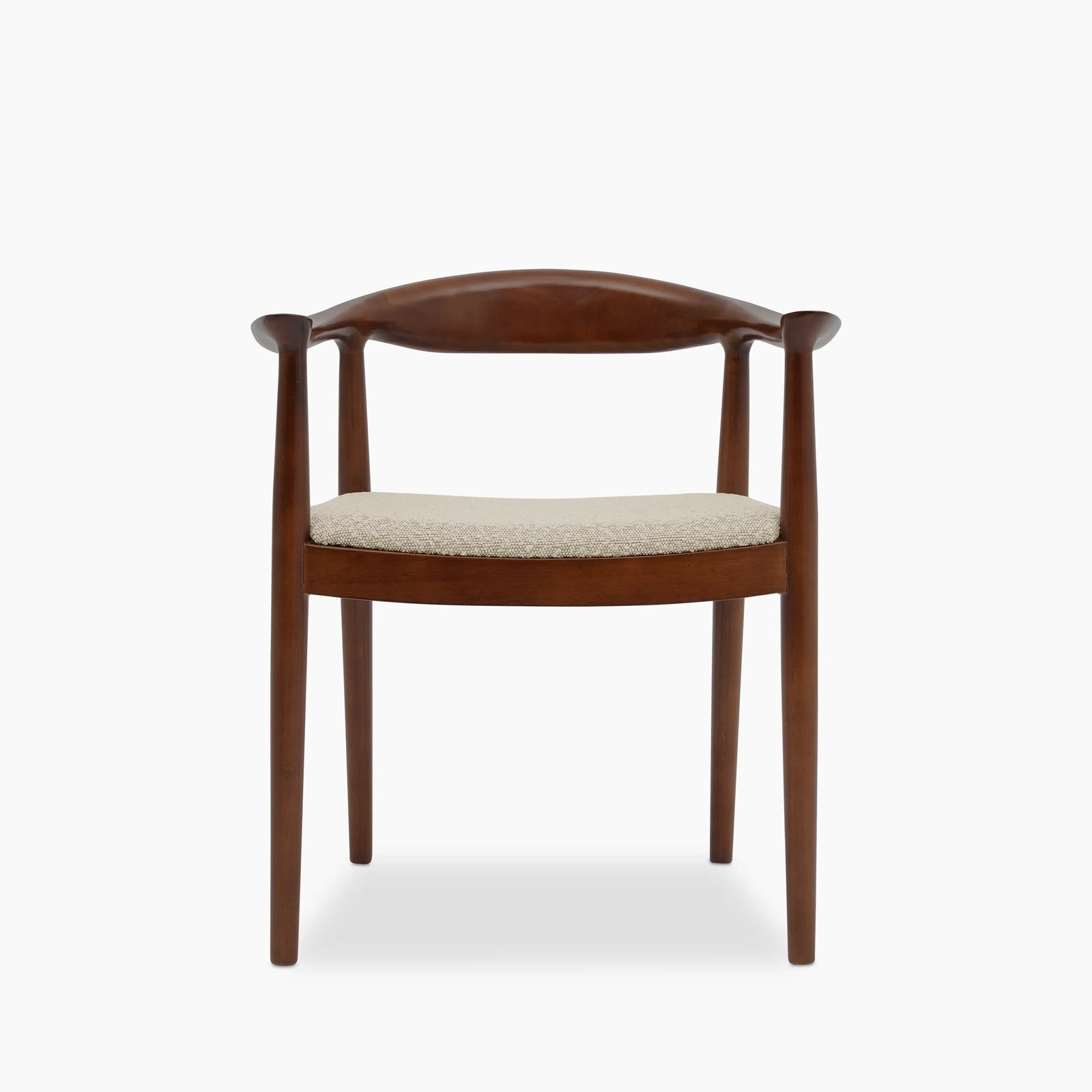 Luma Wooden Dining Chair | Speckled Stone Sustainable Boucle & Walnut