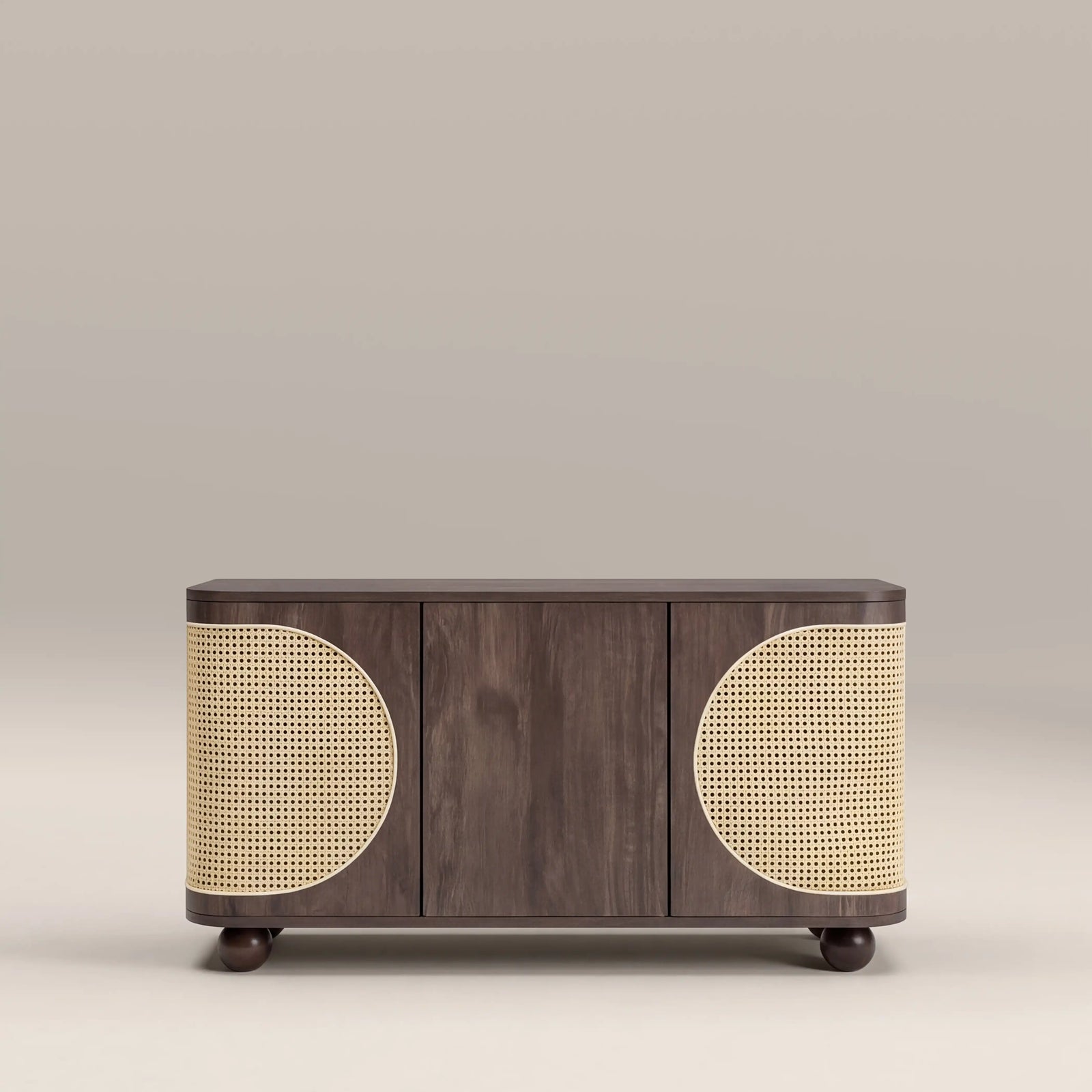 Una Wooden Large Sideboard | Walnut & Cane