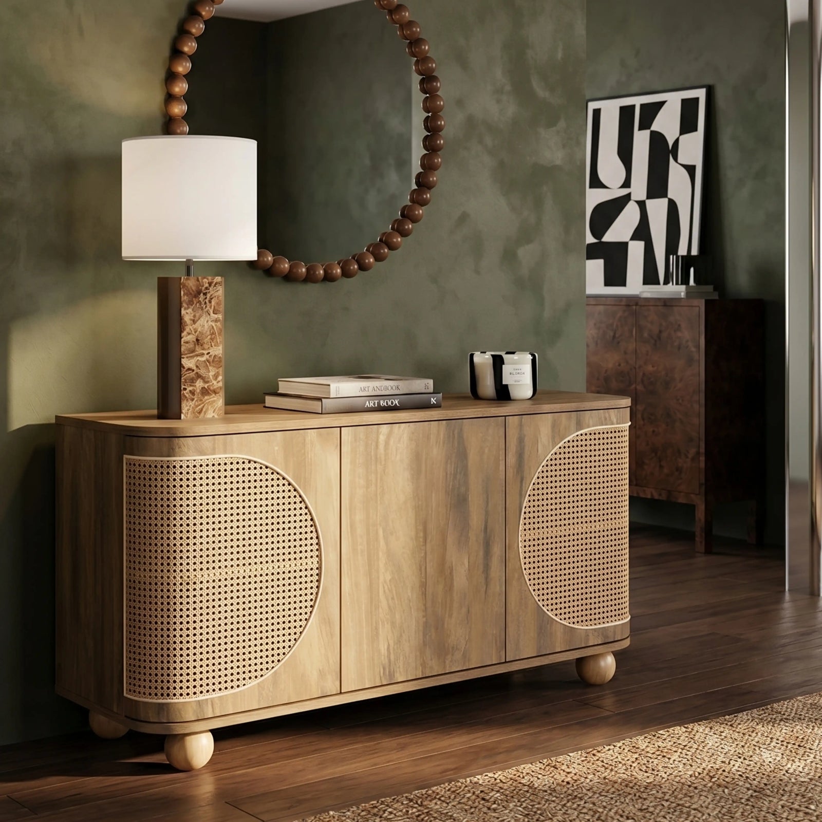 Una Wooden Large Sideboard | Oak & Cane