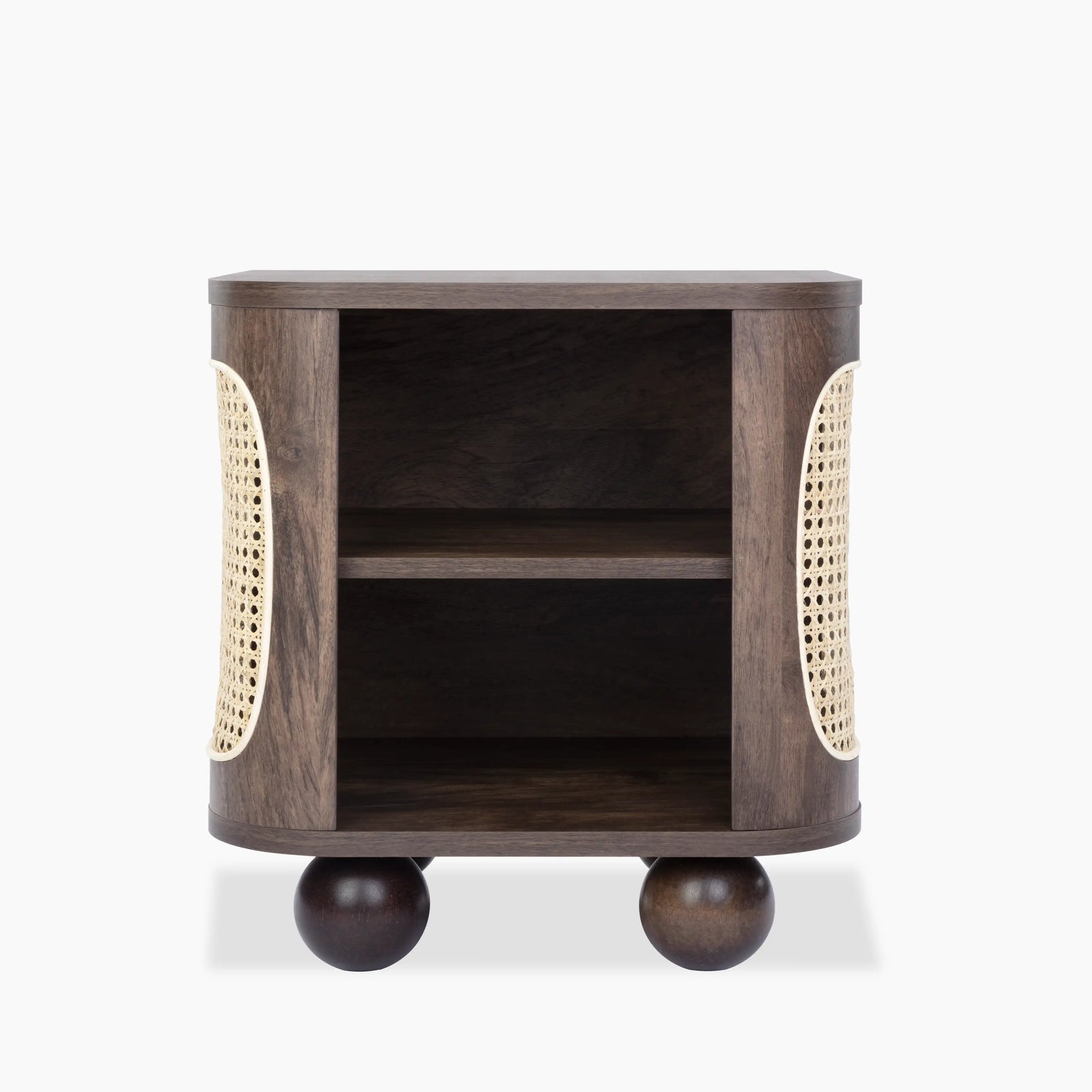 Una Wooden Side Table  | Walnut & Cane