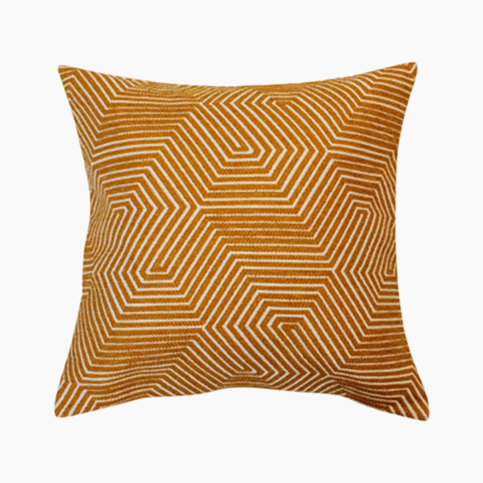 Honeycomb Quilted Square Cushion | Mustard Yellow