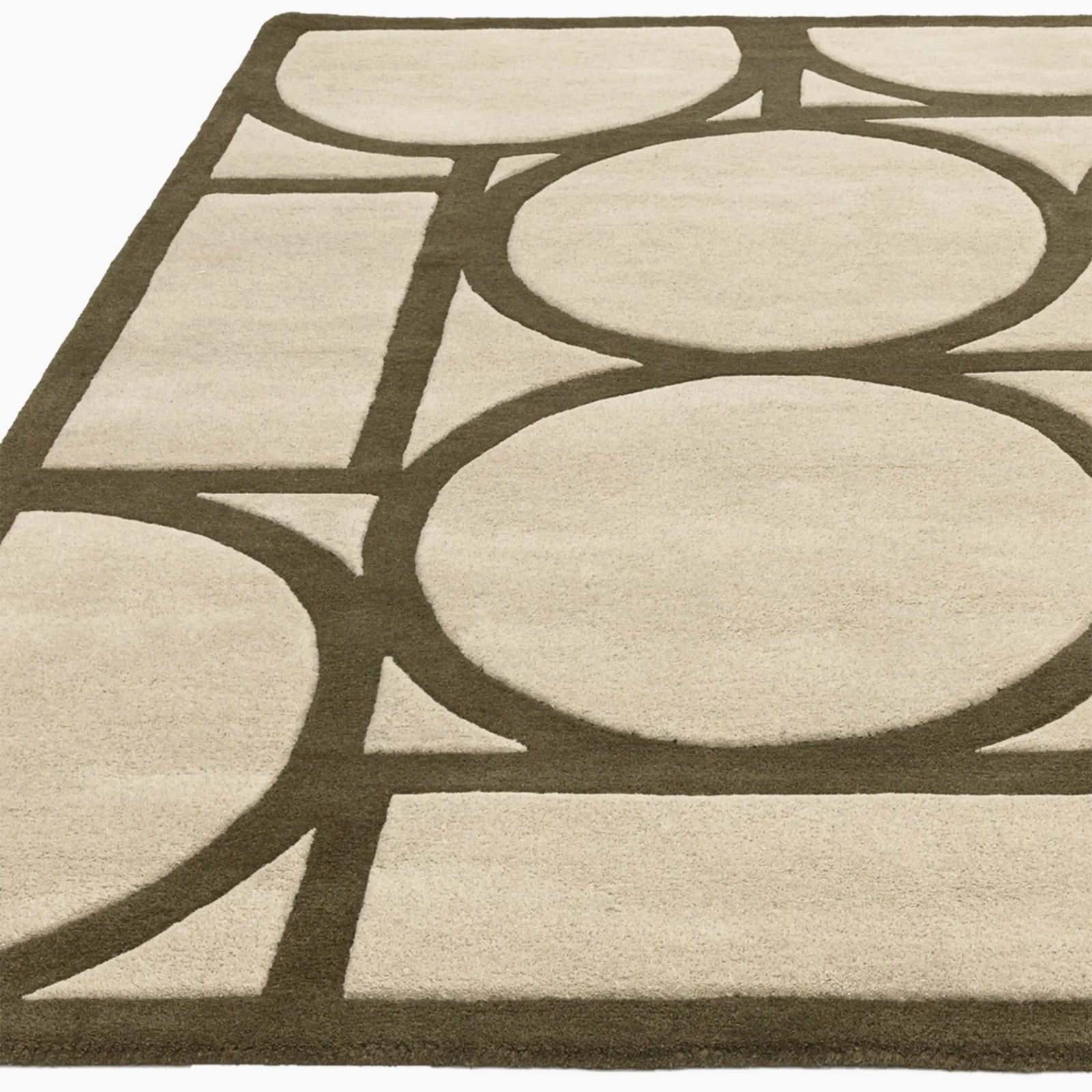 Orson Hand Tufted Rug | Khaki Green & Taupe