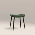 Utah Low Stool | Vintage Green Faux Leather & Black