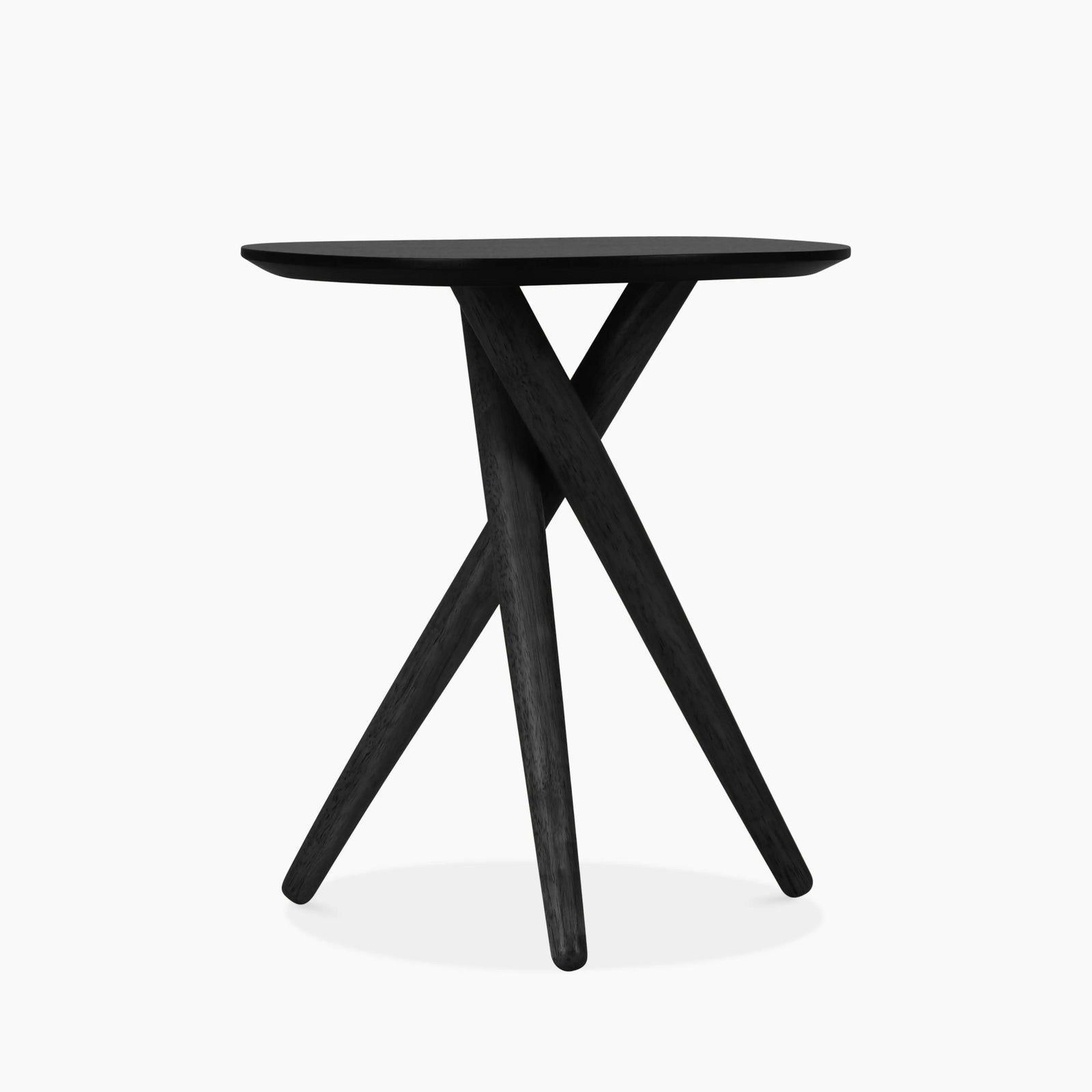 Boden Round Wooden Side Table | Black