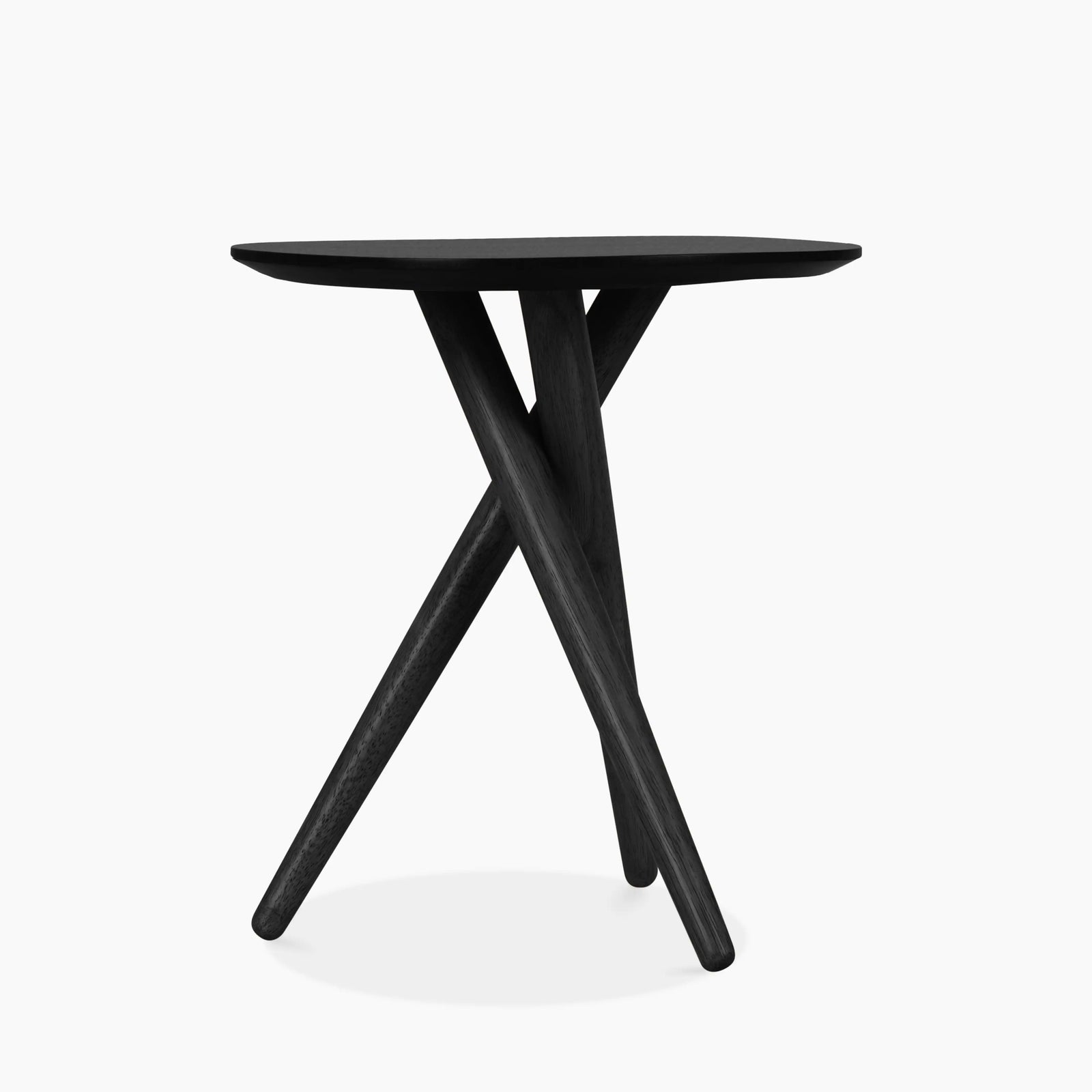 Boden Round Wooden Side Table | Black