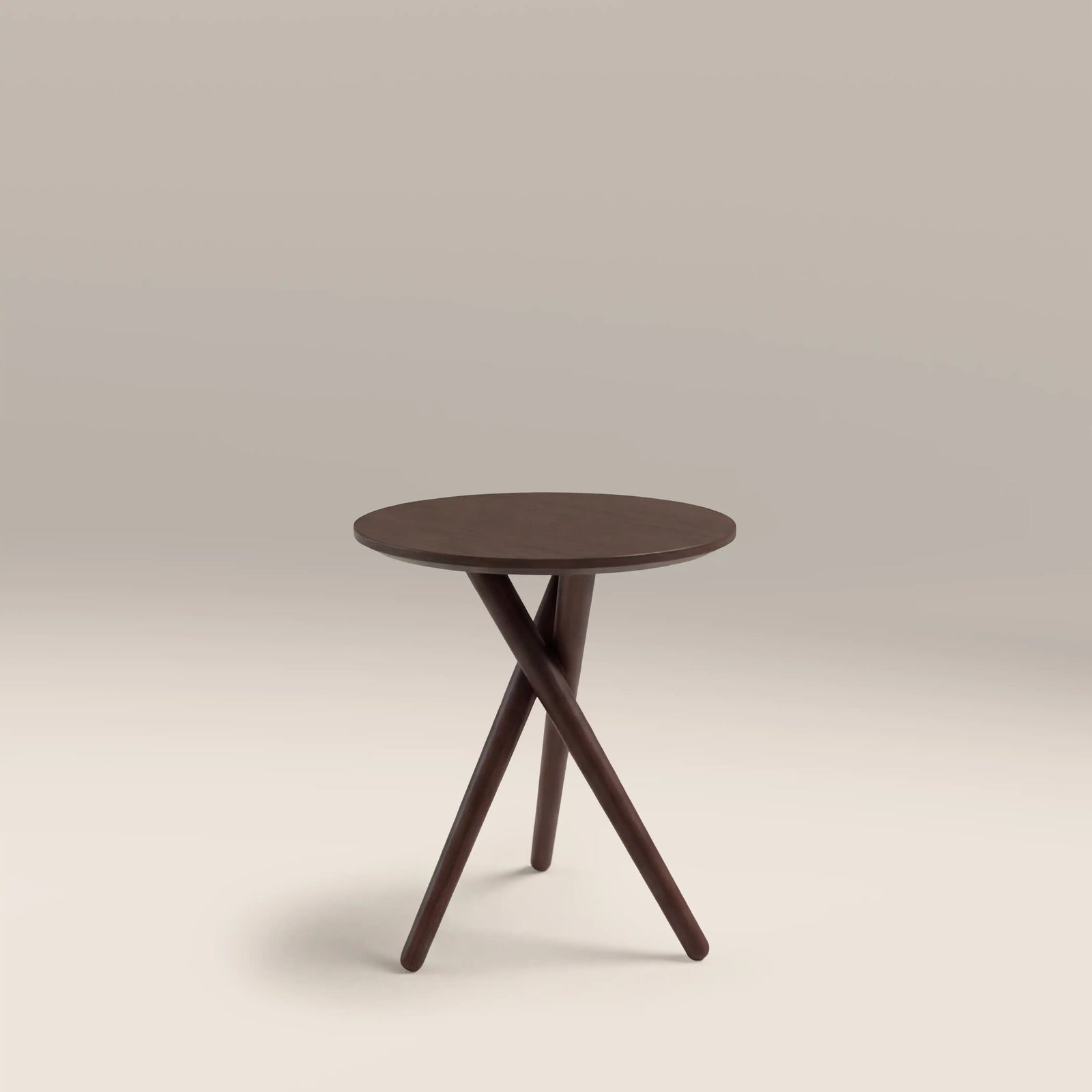 Boden Round Wooden Side Table | Walnut