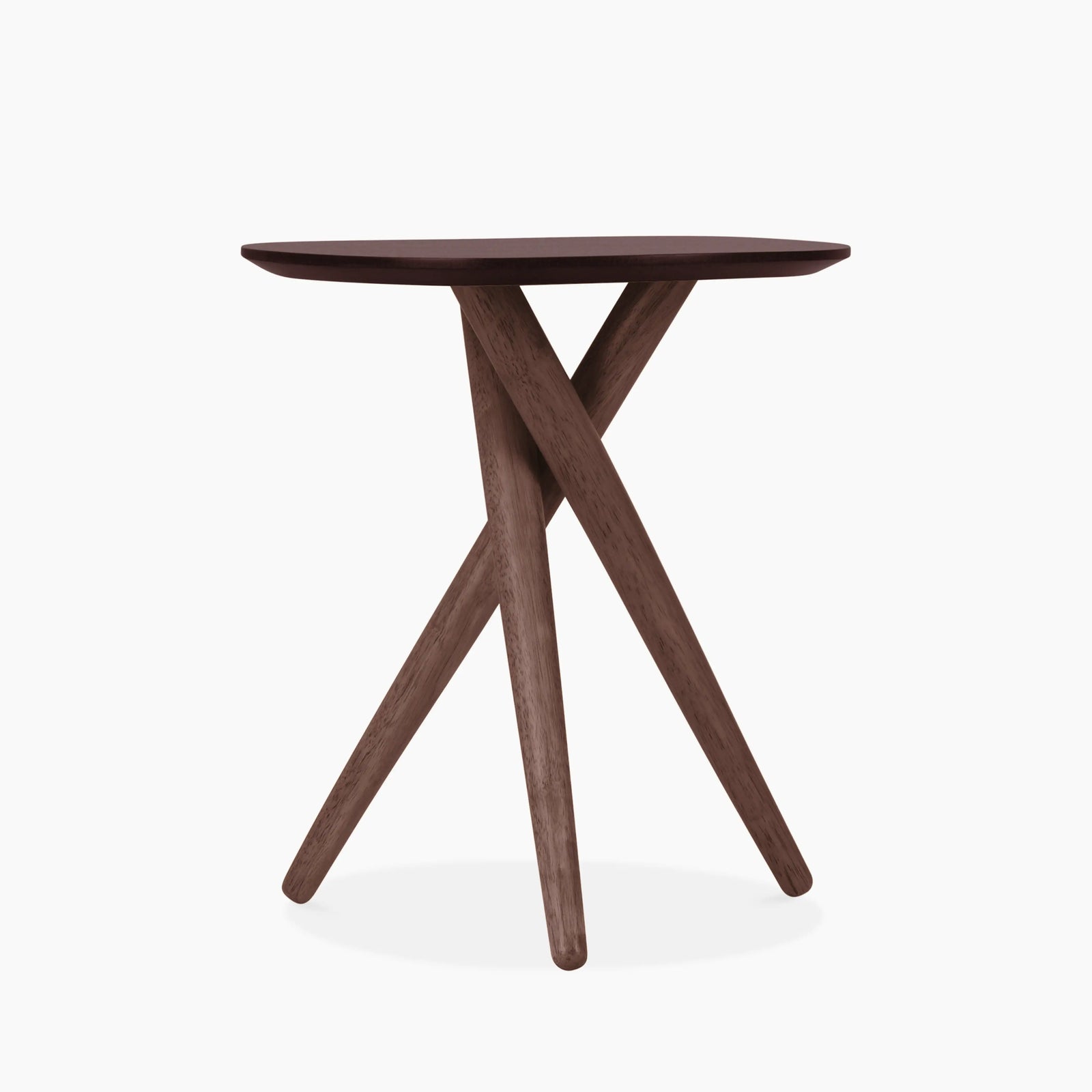 Boden Round Wooden Side Table | Walnut