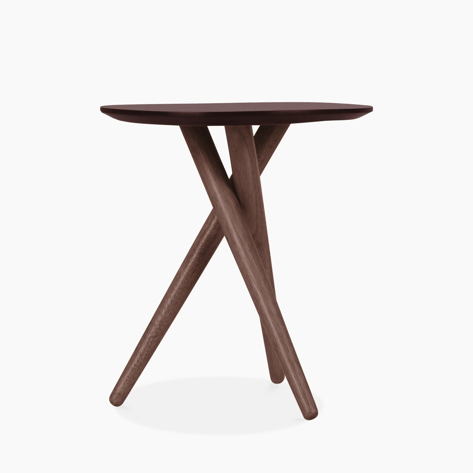 Boden Round Wooden Side Table | Walnut