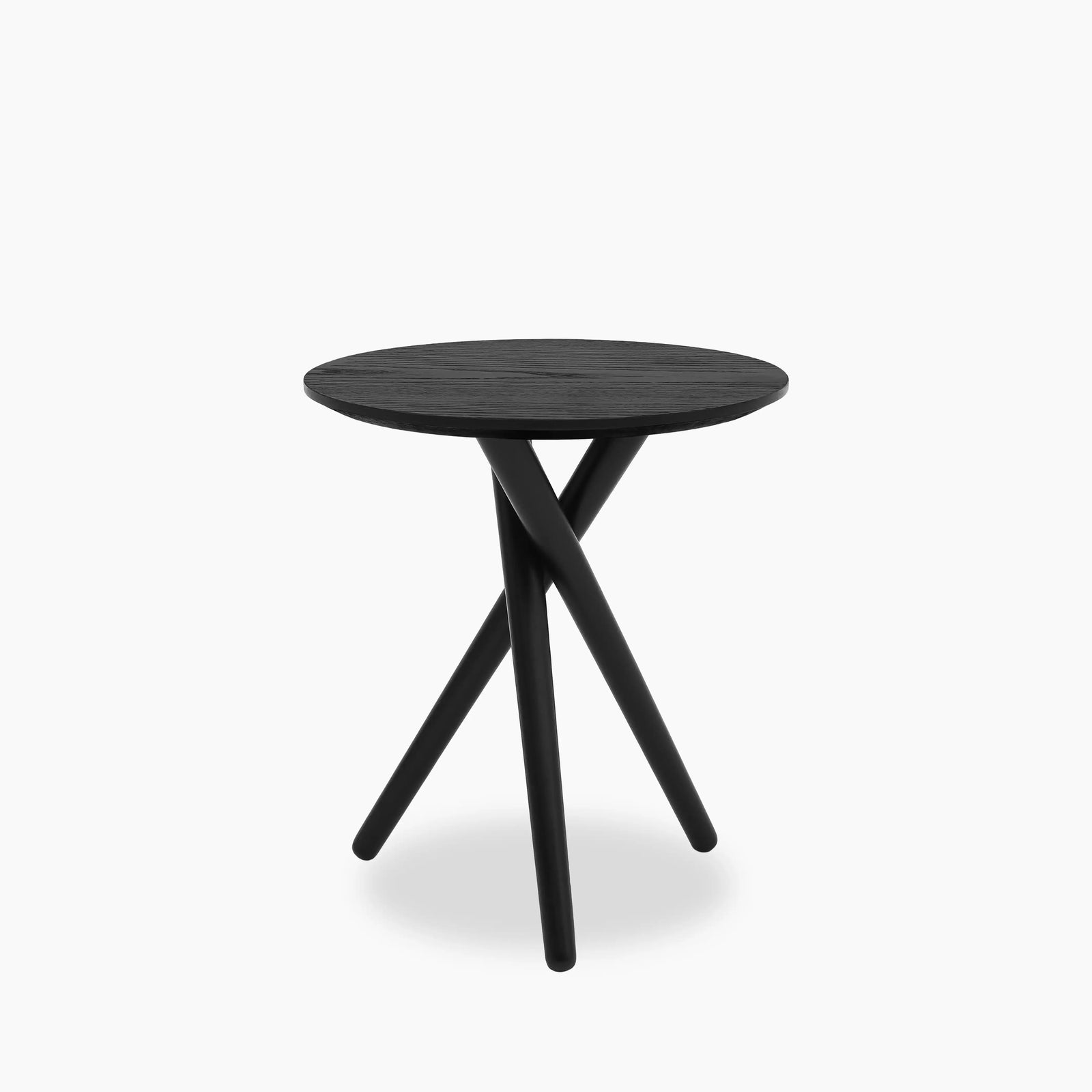 Boden Round Wooden Side Table | Black