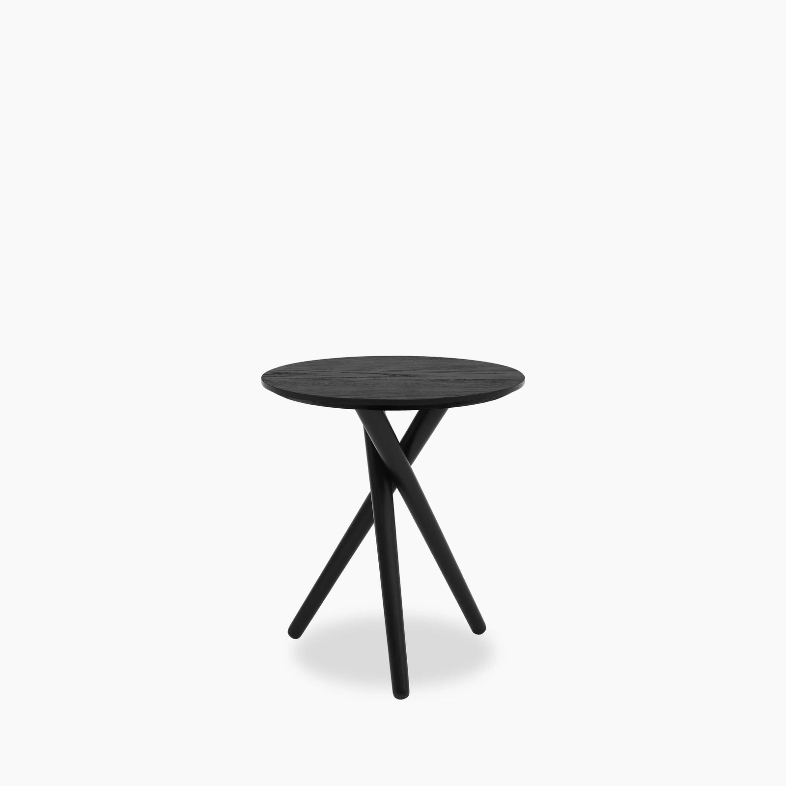 Boden Round Wooden Side Table | Black