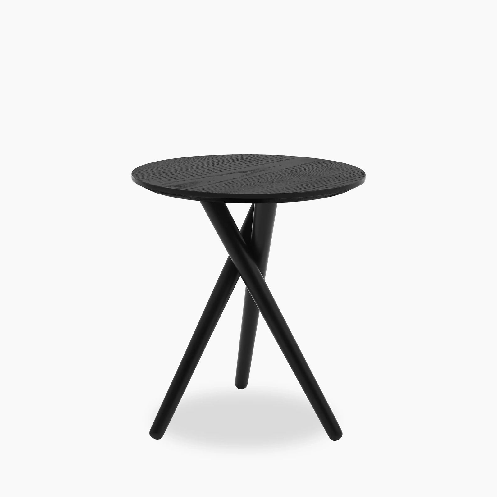 Boden Round Wooden Side Table | Black