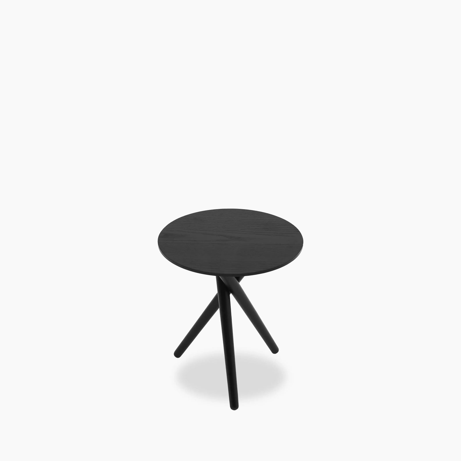Boden Round Wooden Side Table | Black
