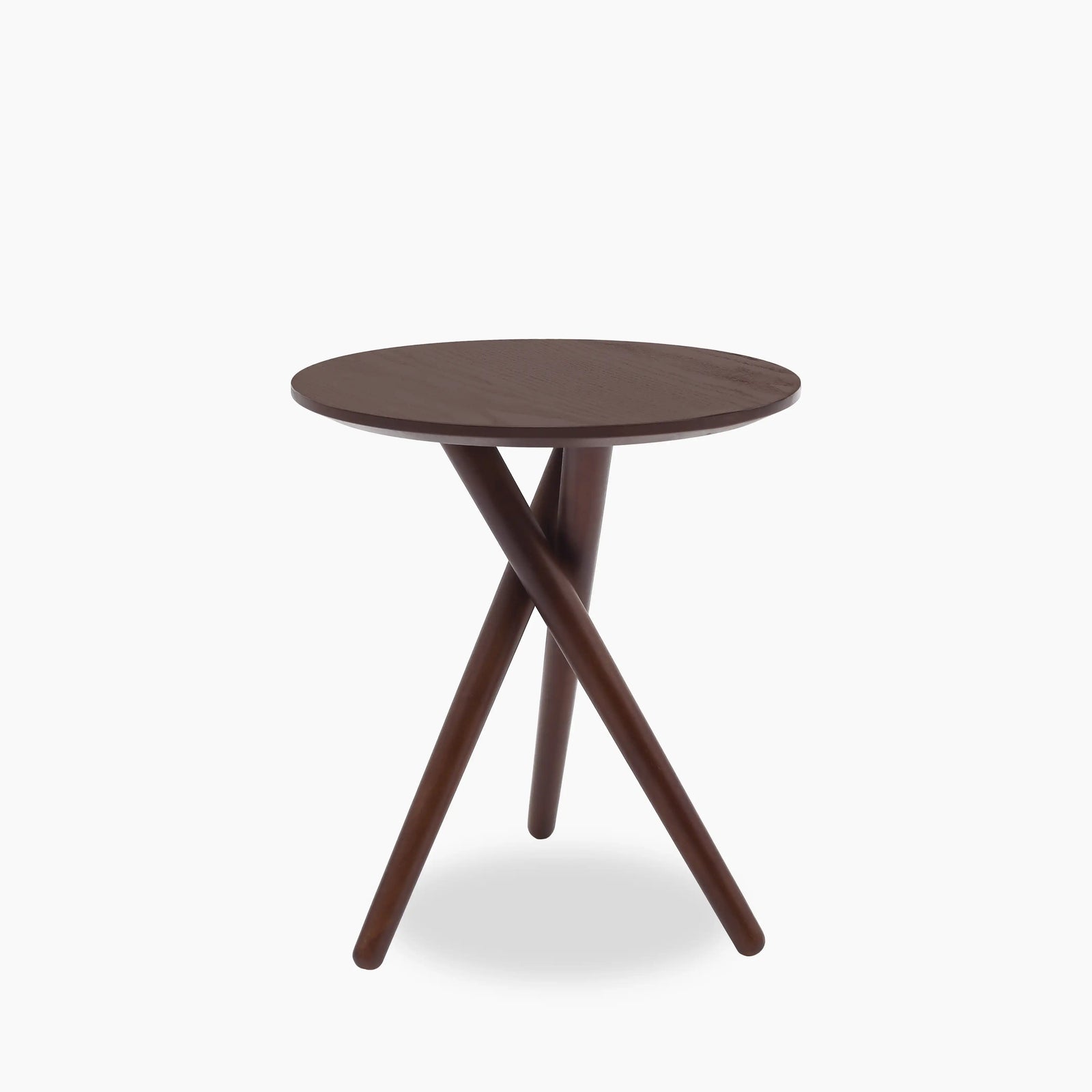 Boden Round Wooden Side Table | Walnut