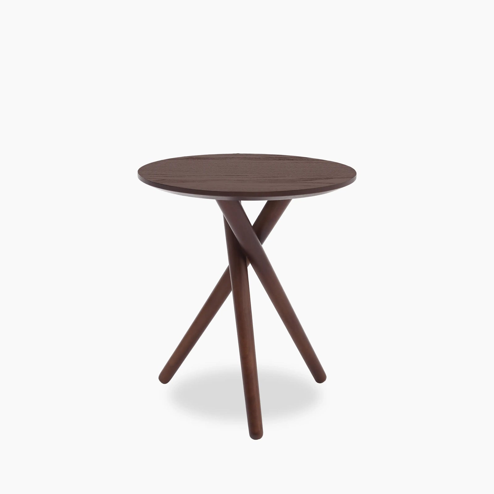Boden Round Wooden Side Table | Walnut