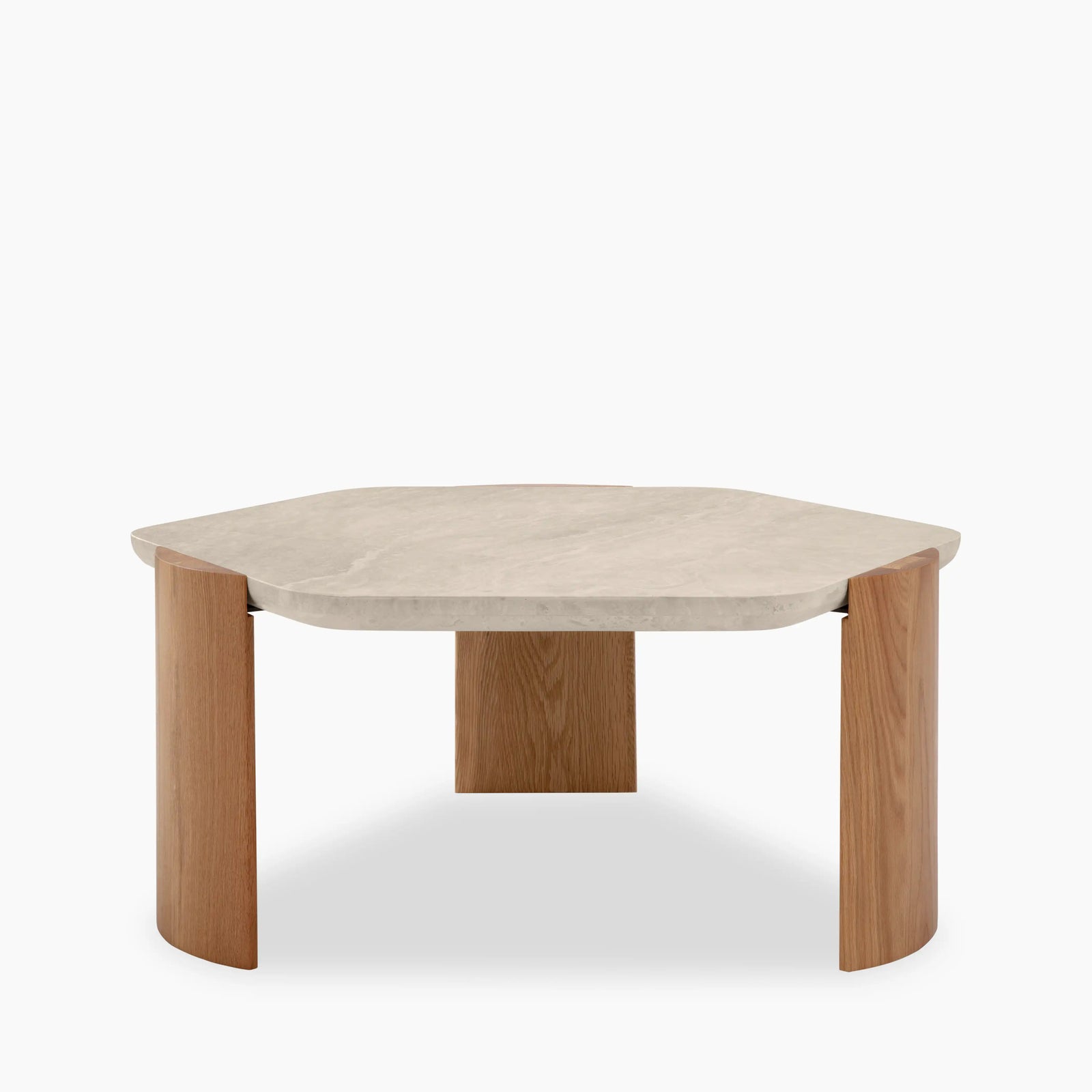 Leilani Coffee Table | Travertine & Oak