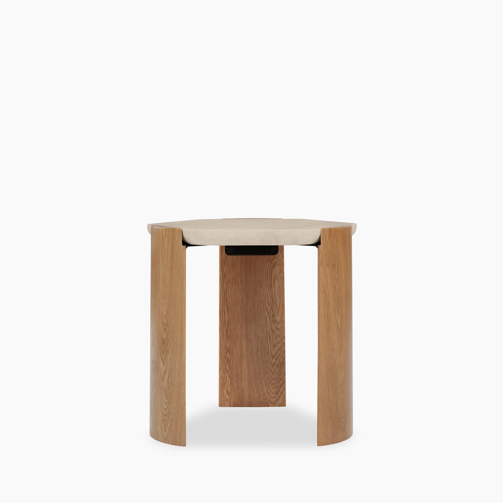 Leilani Side Table | Travertine & Oak