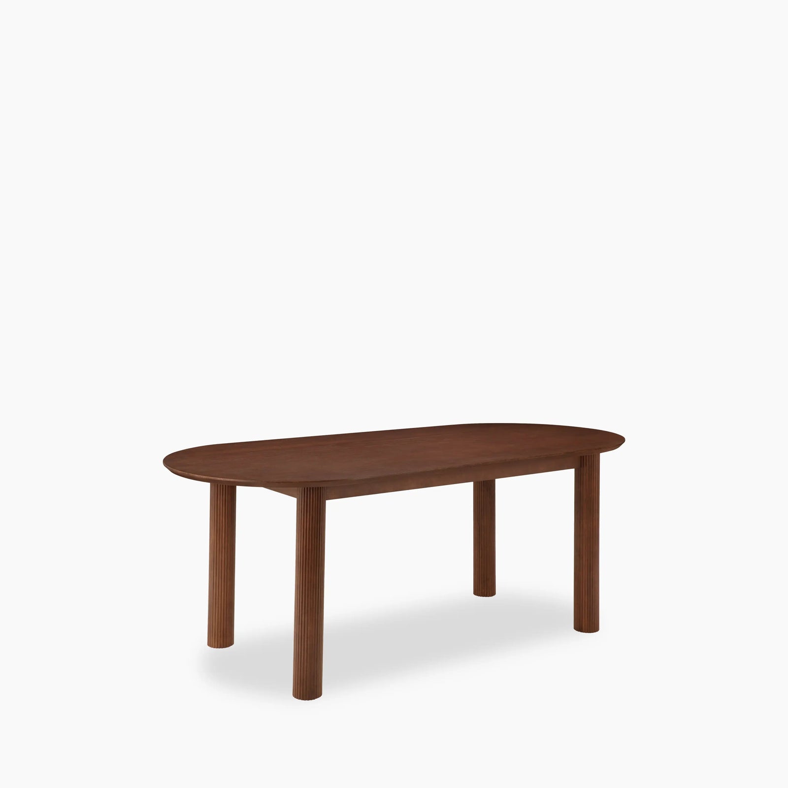Skylar 6 Seat Oval Wooden Dining Table | Walnut