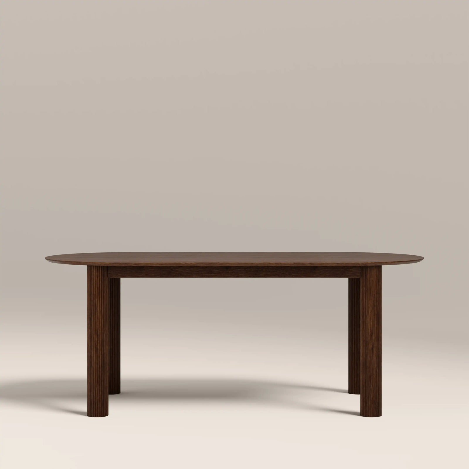 Skylar 6 Seat Oval Wooden Dining Table | Walnut