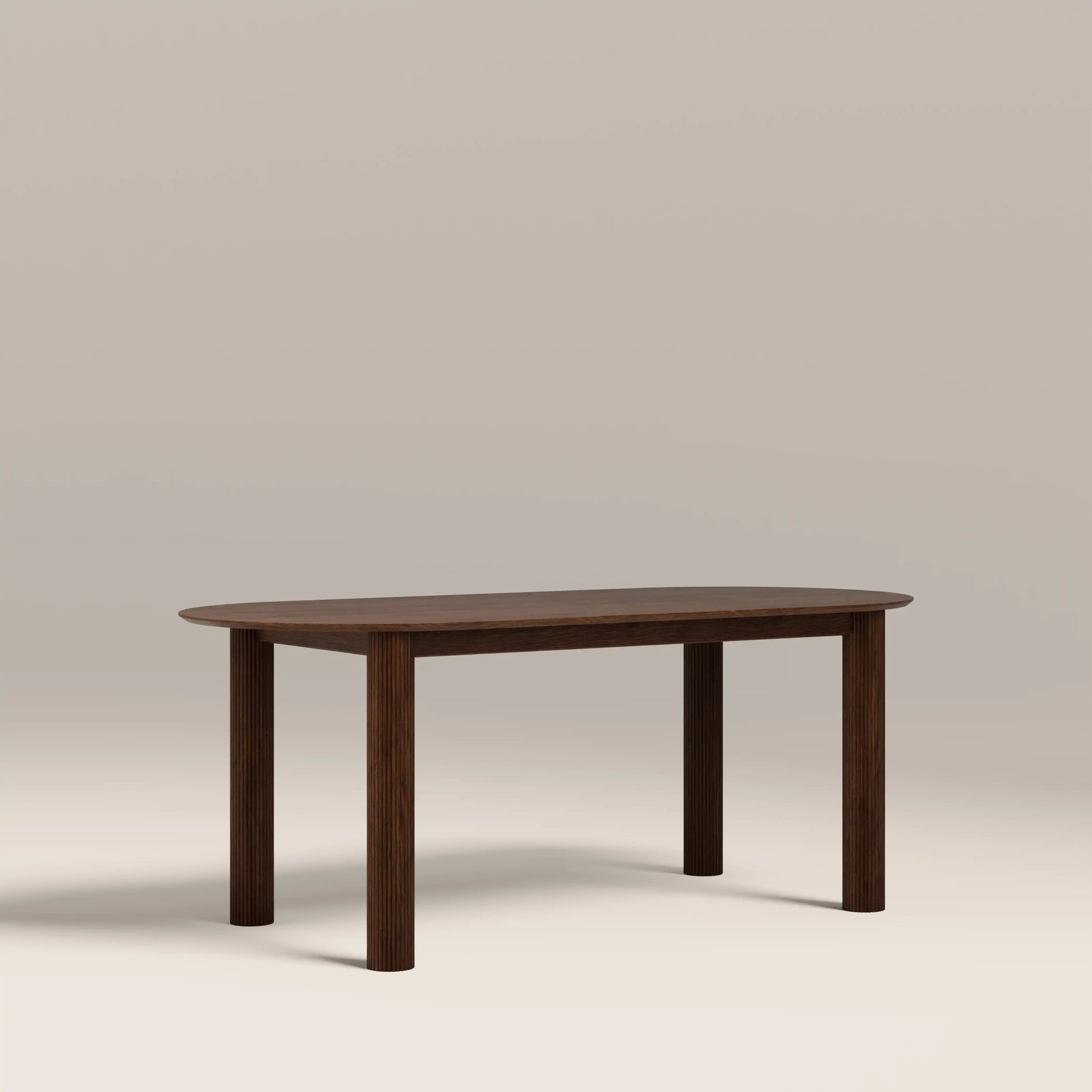 Skylar 6 Seat Oval Wooden Dining Table | Walnut