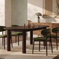 Skylar 6-8 Seat Oval Extendable Wooden Dining Table | Smoked Walnut