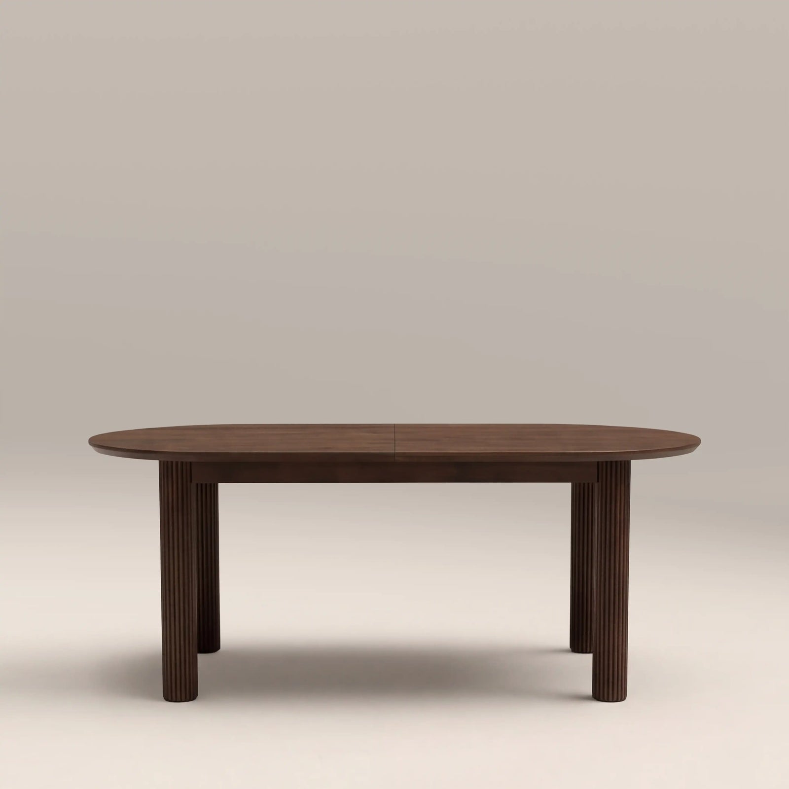 Skylar 6-8 Seat Oval Extendable Wooden Dining Table | Smoked Walnut