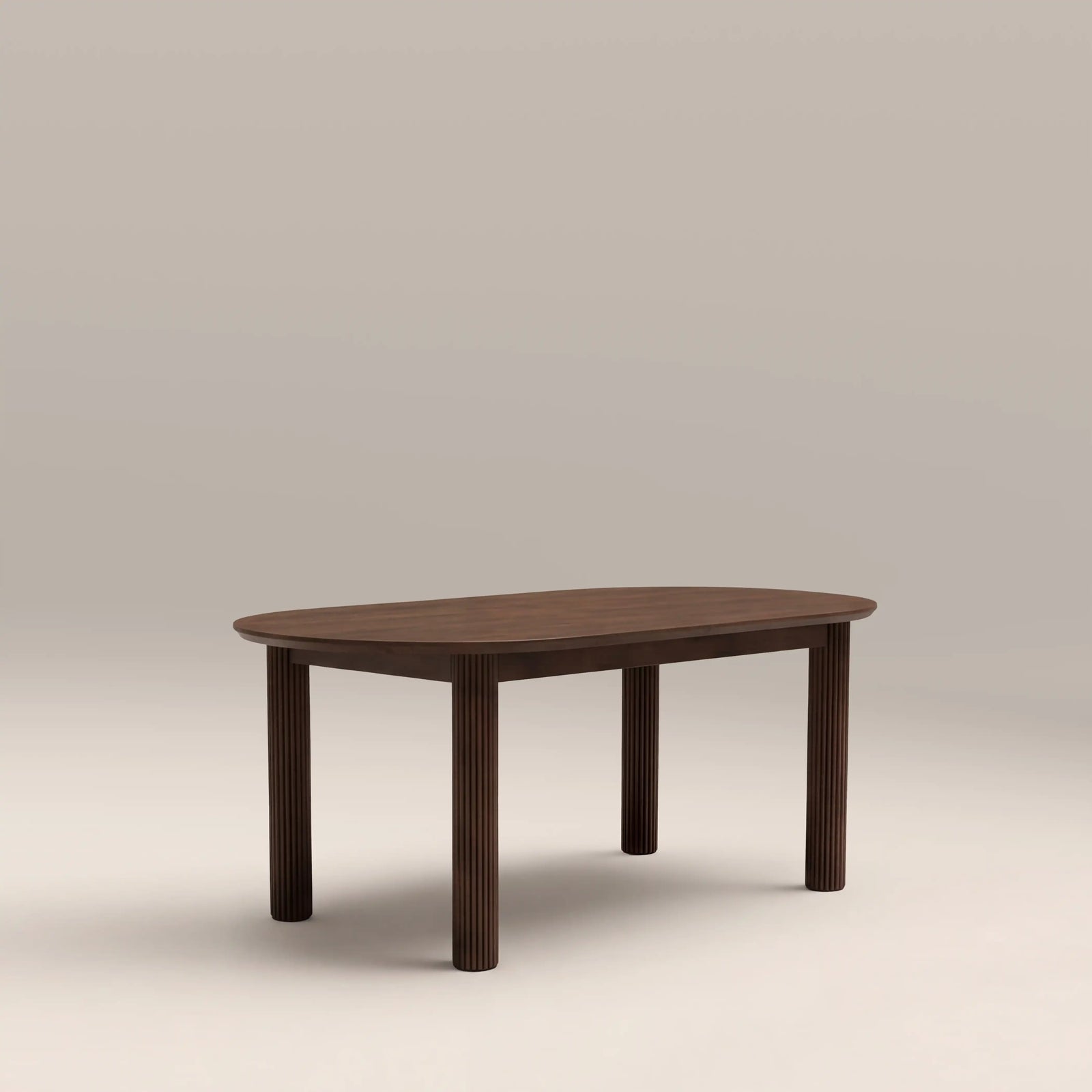 Skylar 6-8 Seat Oval Extendable Wooden Dining Table | Walnut
