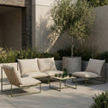 Enzo Garden Sofa Set | Natural & Moss Green