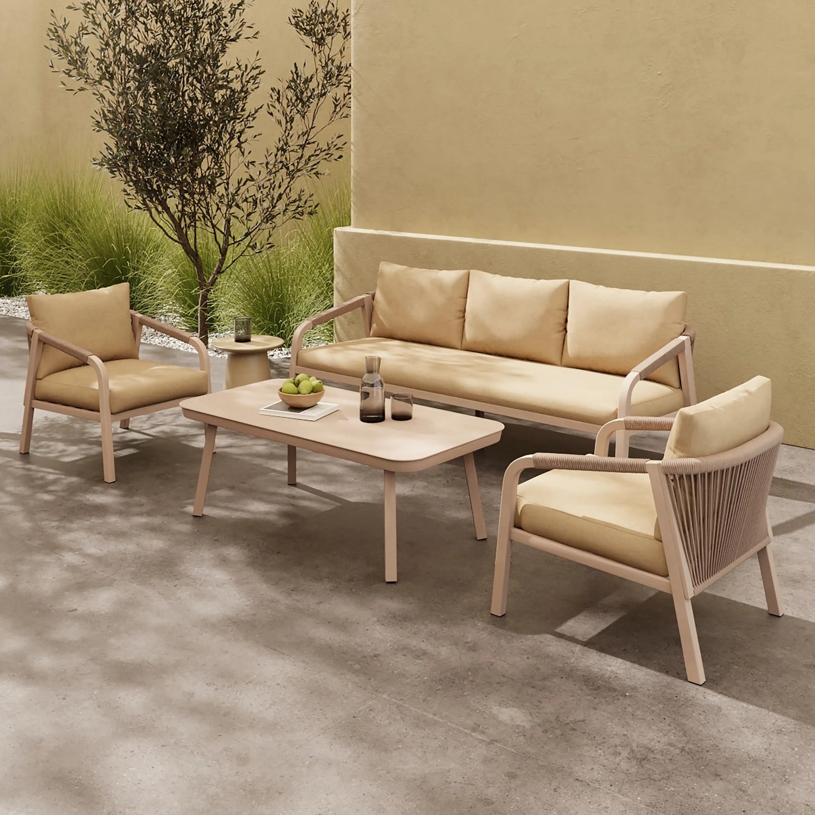 Tuva Garden Lounge Set | Beige & Taupe