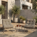 Odessa Garden Bistro Lounge Set | Natural Boucle & Taupe