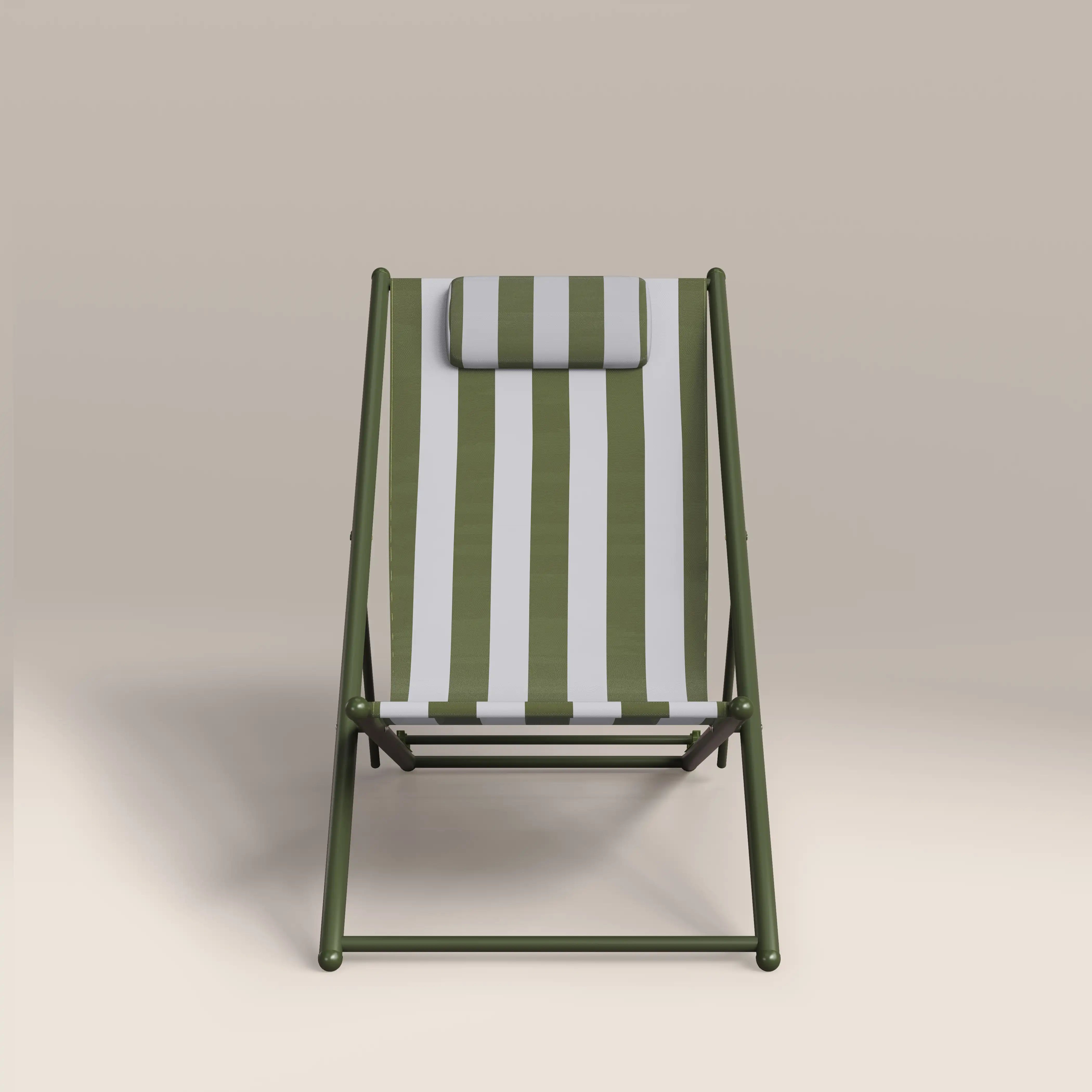 Lua Folding Deck Chair, Moss Green Stripe | Cult Furniture – Cult