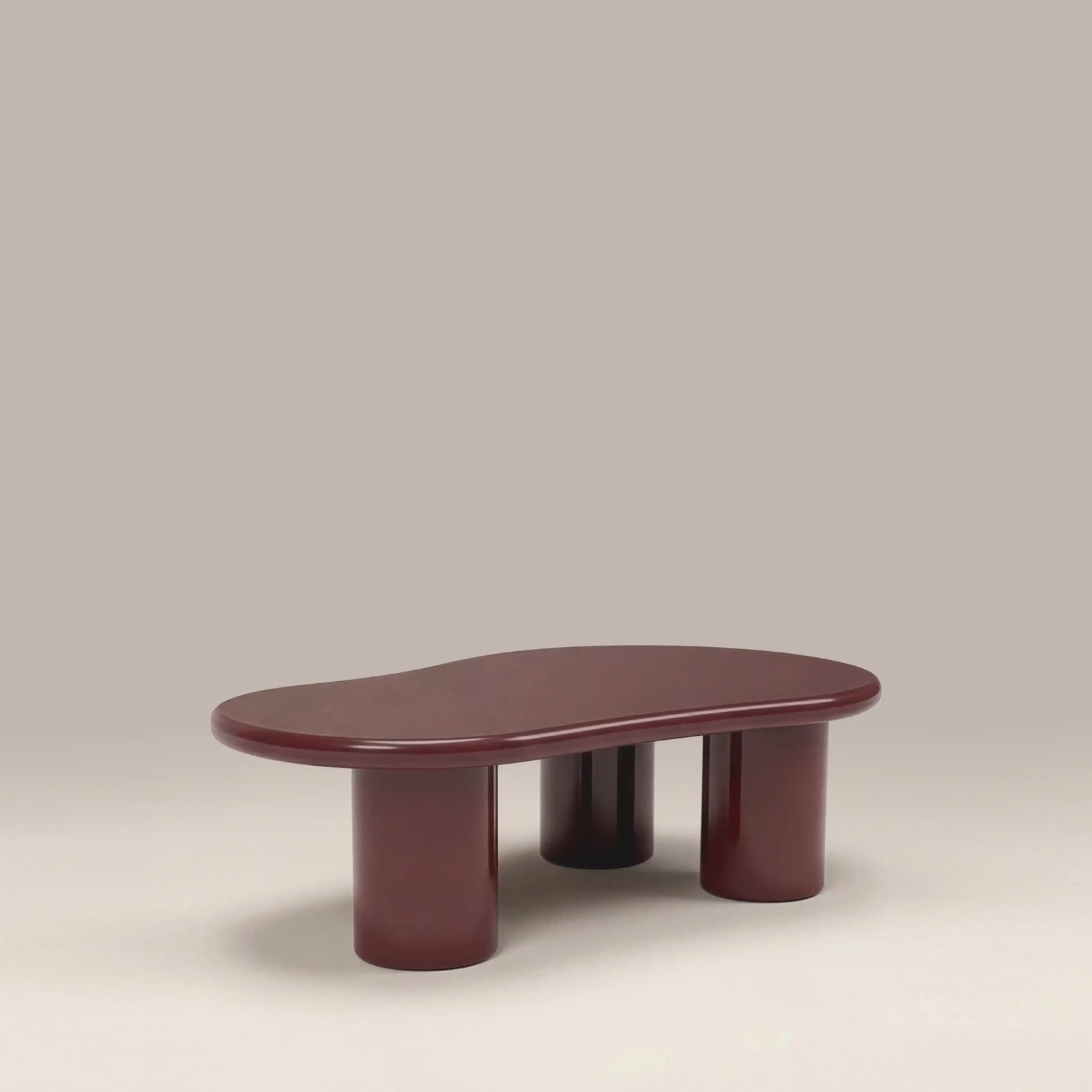 Modica Curved Coffee Table | High Gloss Cherry Red