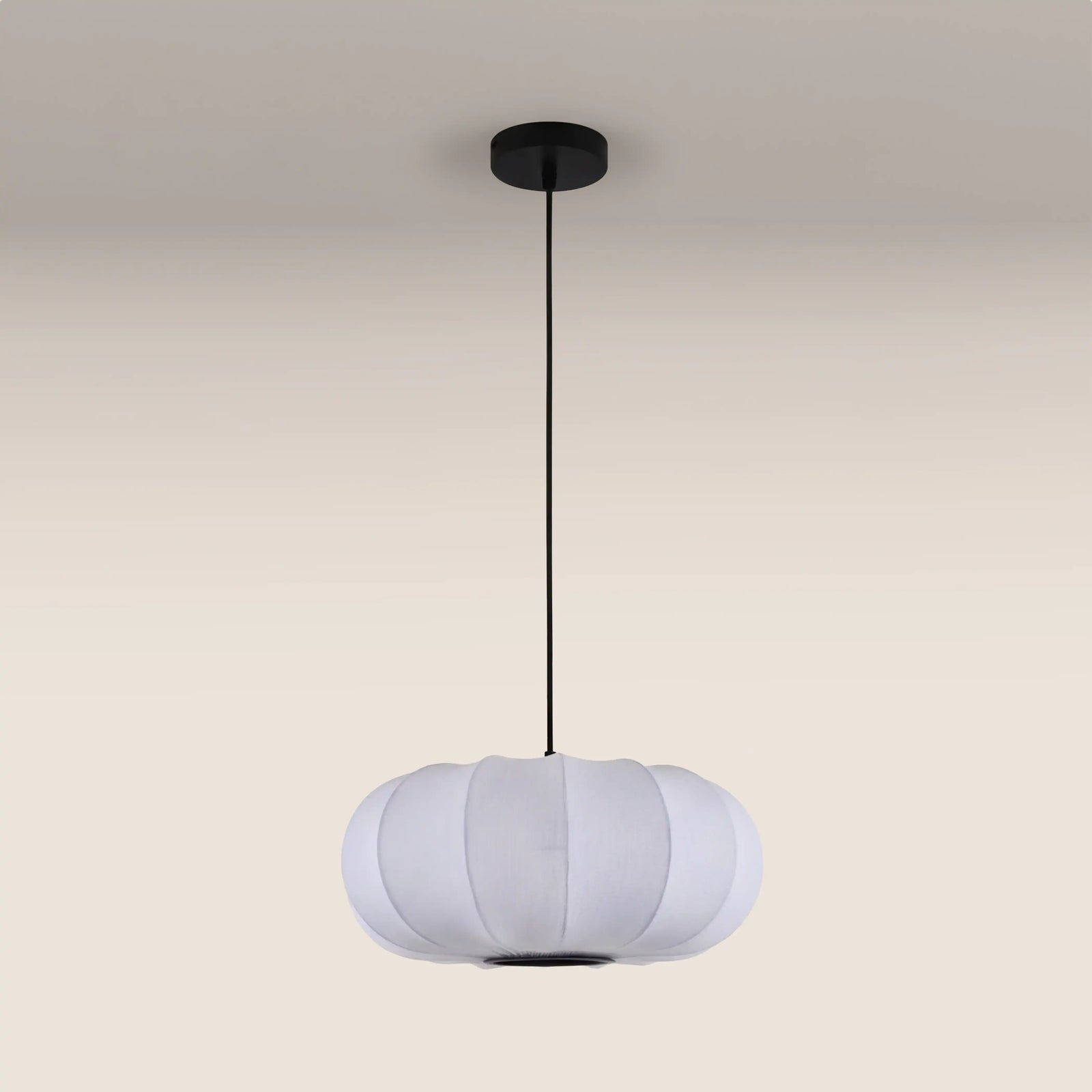 Everett Oval Bubble Pendant Light | White
