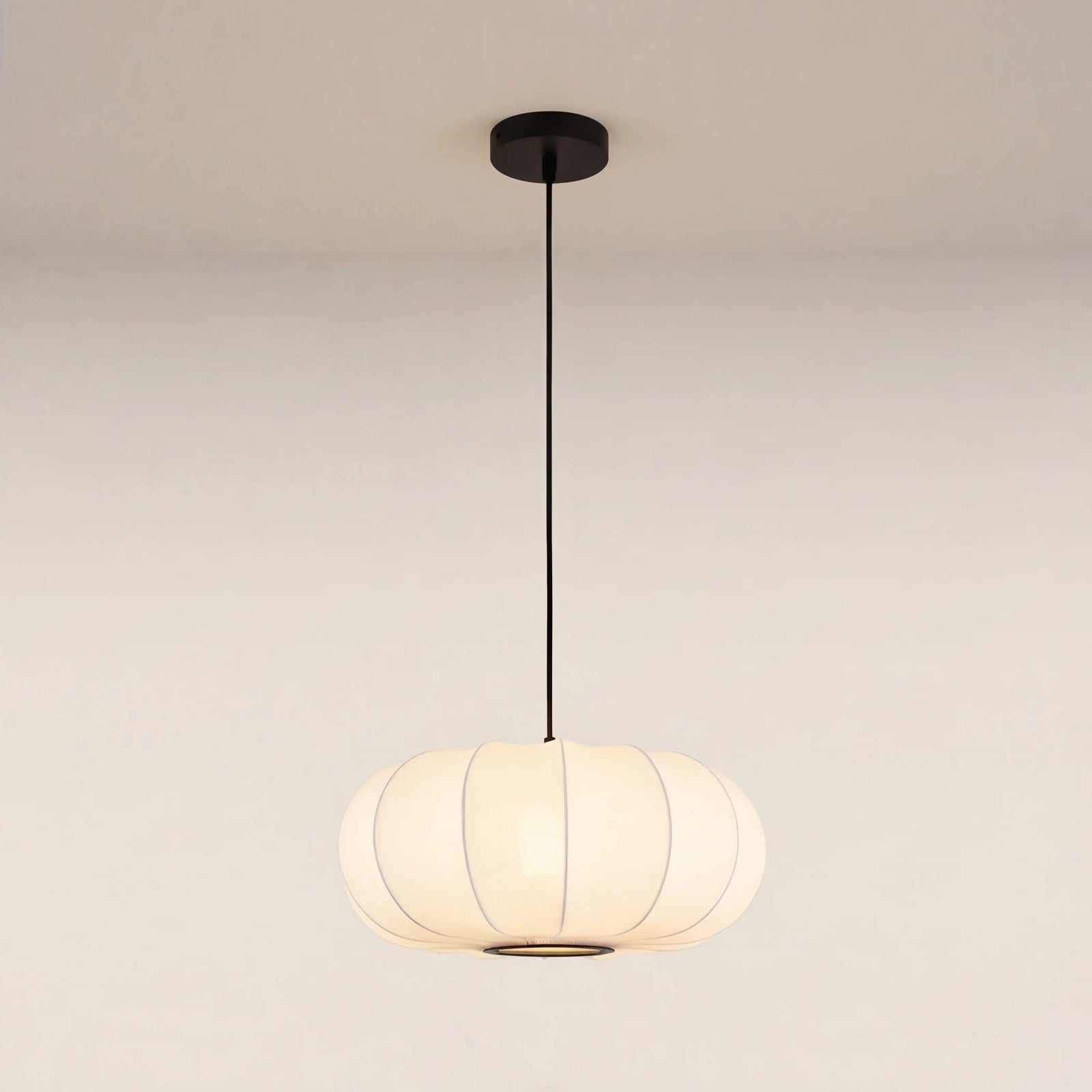 Everett Oval Bubble Pendant Light | White