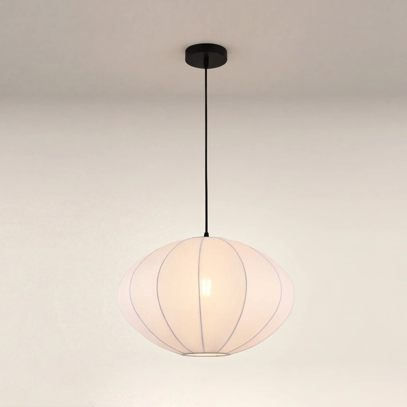 Everett Saucer Bubble Pendant Light | White