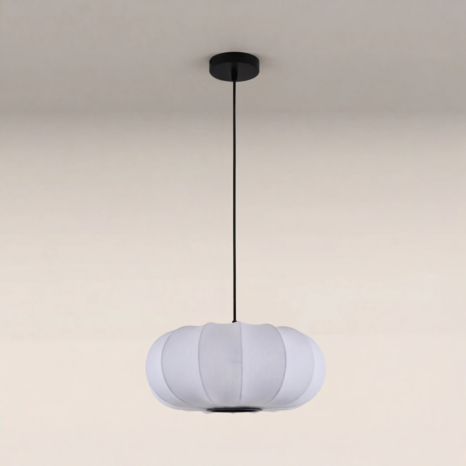Everett Oval Bubble Pendant Light | White
