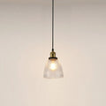 Keaton Pendant Light | Ribbed Glass & Antique Brass