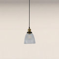 Keaton Pendant Light | Ribbed Glass & Antique Brass