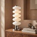 Atomic Table Lamp | White & Chrome