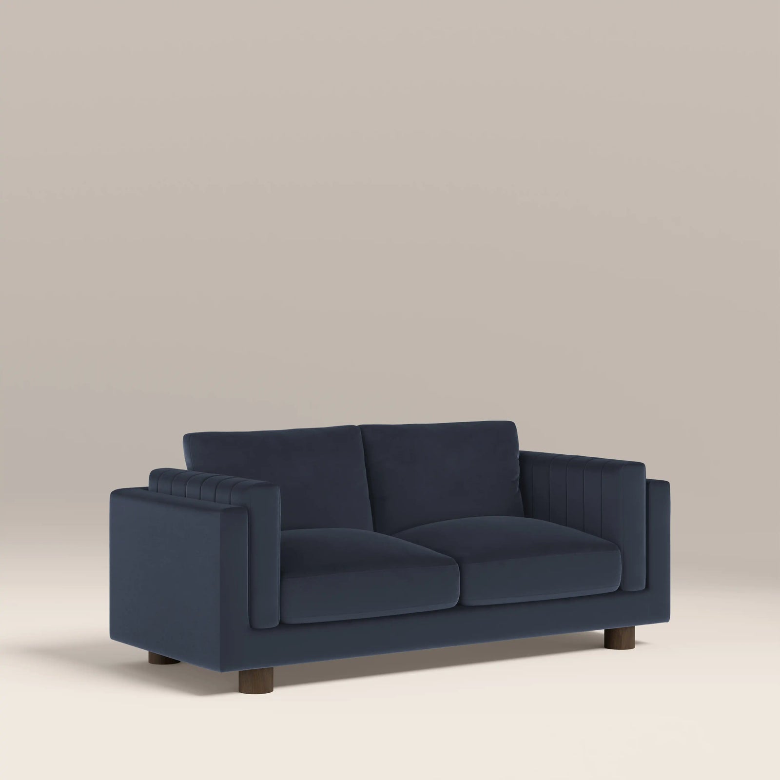 Halton 2 Seater Sofa | Dark Blue Sustainable Velvet
