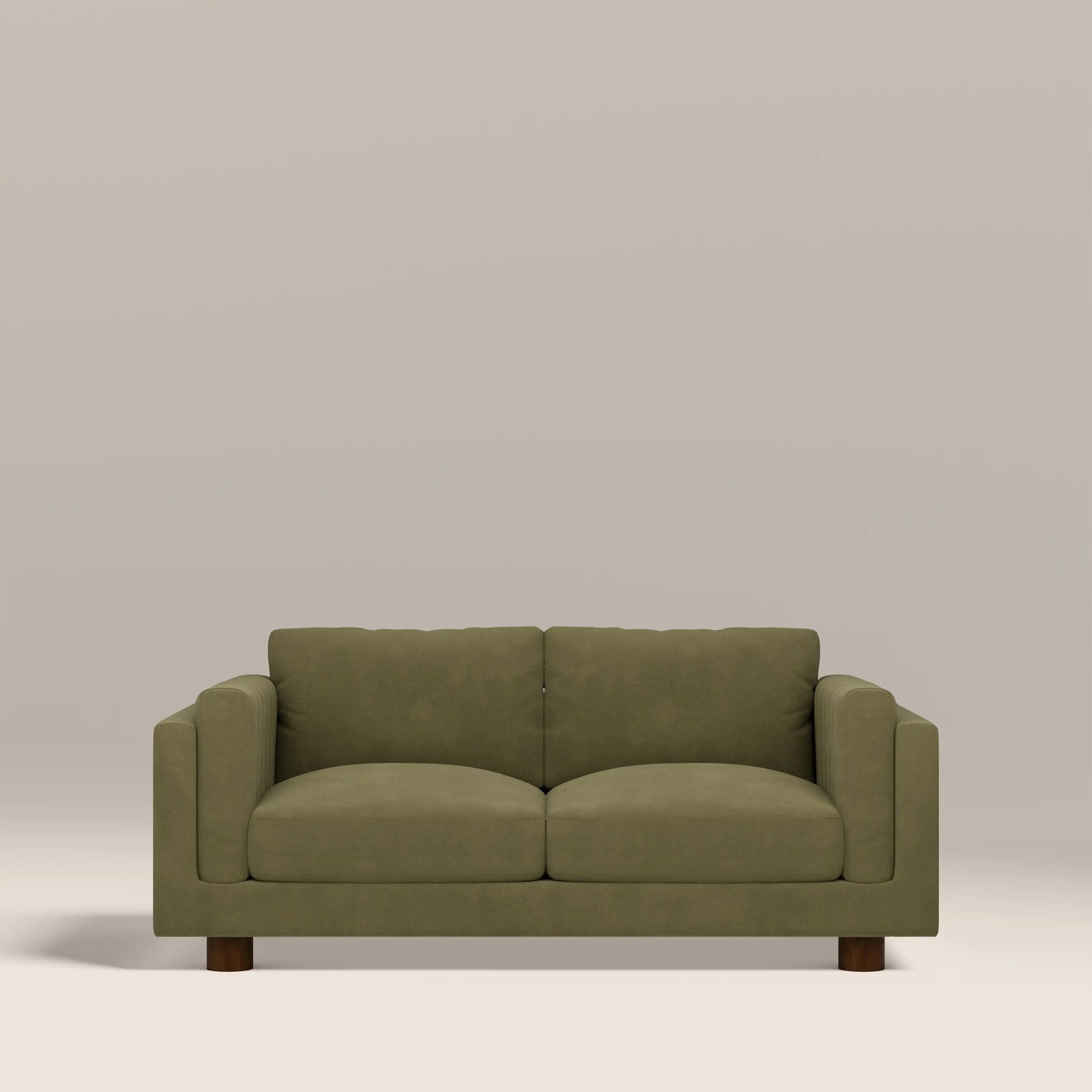 Halton 2 Seater Sofa | Moss Green Sustainable Mohair Velvet