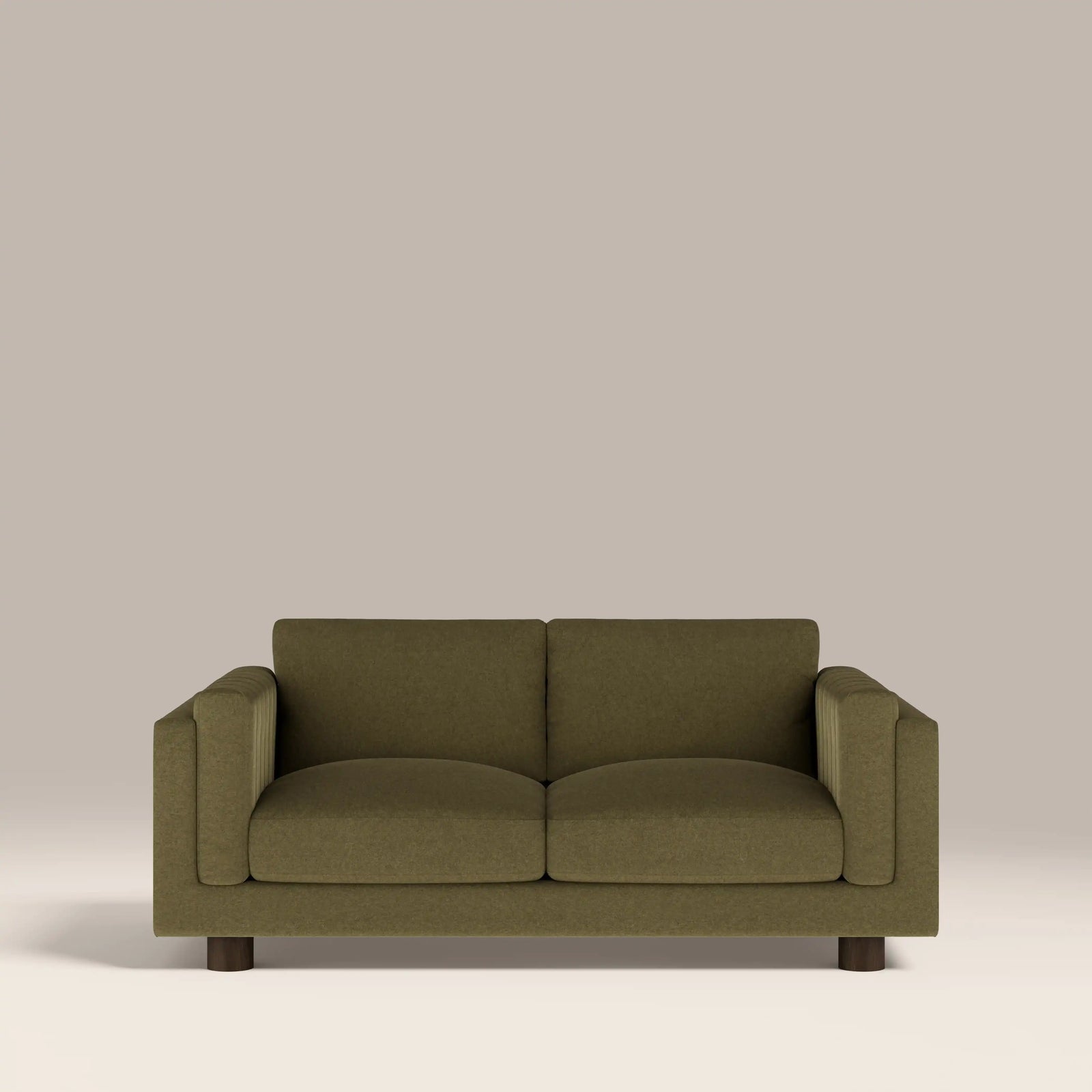 Halton 2 Seater Sofa | Moss Green Sustainable Mohair Velvet